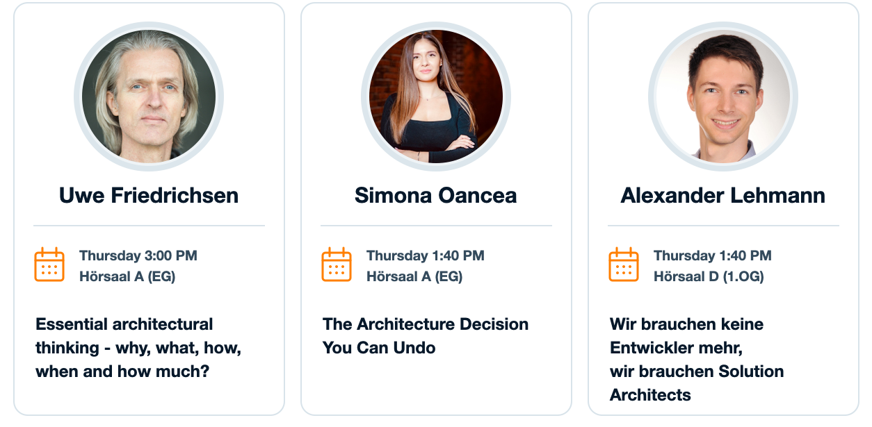 Software architecture insights featuring Uwe Friedrichsen, Simona Oancea and Alexander Lehmann