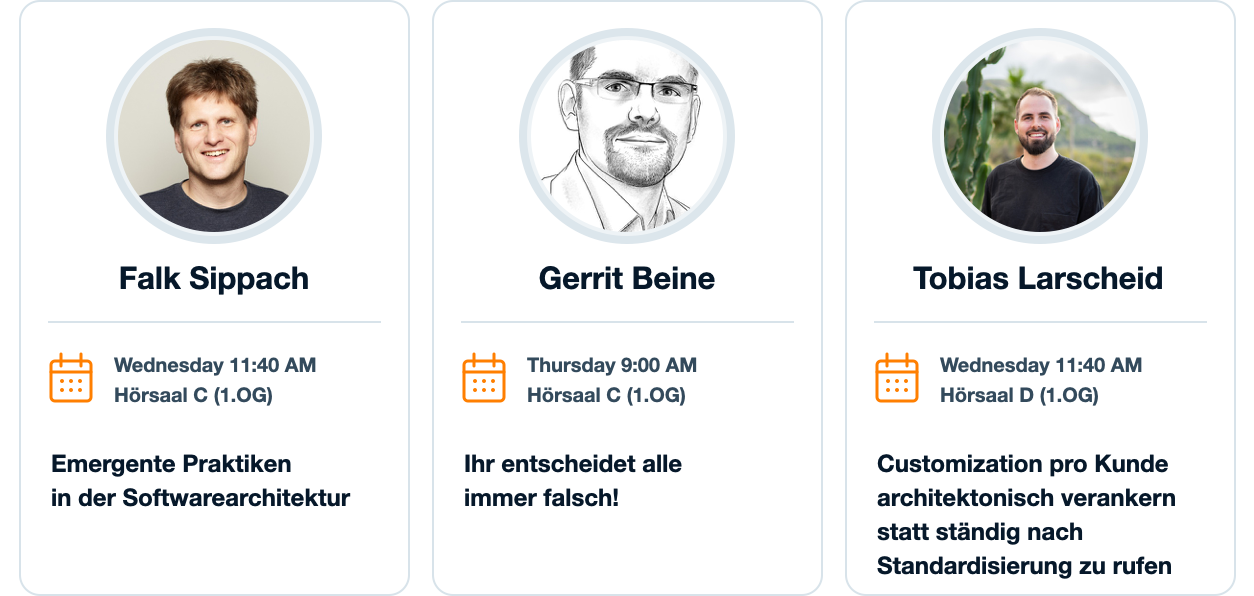 Software architecture insights featuring Falk Sippach, Gerrit Beine and Tobias Larscheid